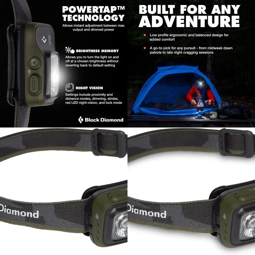 

400 Lumen Dimmable Headlamp, Waterproof & Durable, 3X AAA Batteries Included, Dark Olive