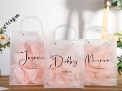 Bridesmaid Gift Bag PVC Bachelorette Party Welcome Bag Birthday Clear Bag Wedding Custom Name Bags Transparent Plastic Bag