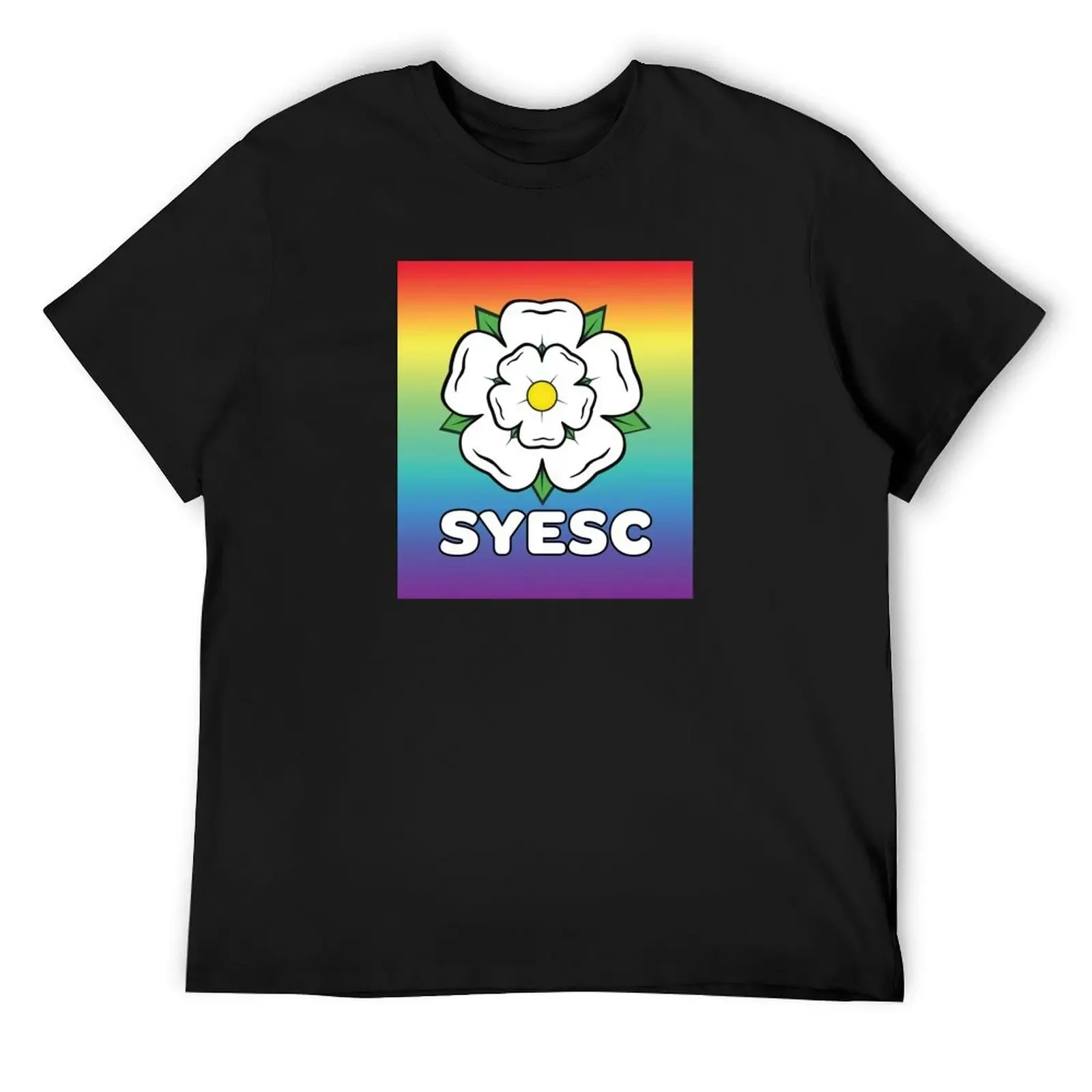 SYESC Rainbow Background T-Shirt custom shirt quick-drying men t shirts high quality