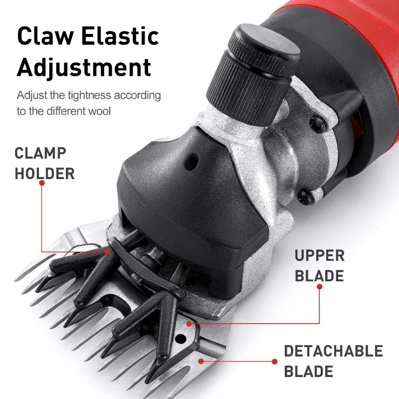 Cordless Electric Shears,Professional Sheep Shearing Clippers with 2 PCS Rechargeable Lithium Battery, 6 Speeds Heavy