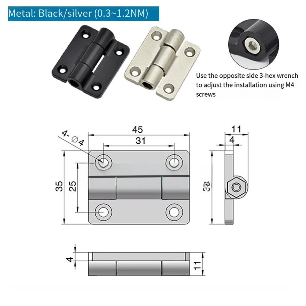 2 STUKS Gratis Stop Positionering Stop Platte Scharnier Verstelbare Koppel Demping Scharnier As Voor Meubelkasten Hardware Accessoires