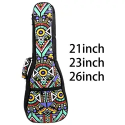 Funda de ukelele portátil, bolsa acolchada profesional de tela Oxford, impermeable, con correas ajustables, a prueba de golpes, suave para concierto