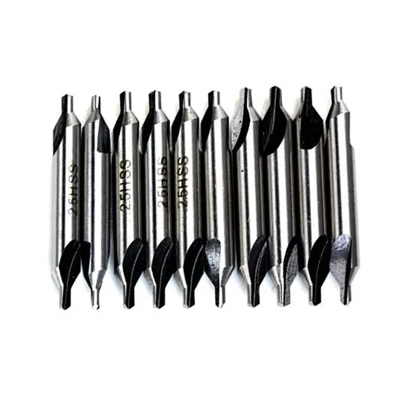 

10pcs 2.5Mm Center Drill Bits 60 Degree High Speed Steel Countersink For Machining Workpieces Durable Hss Tool Parts