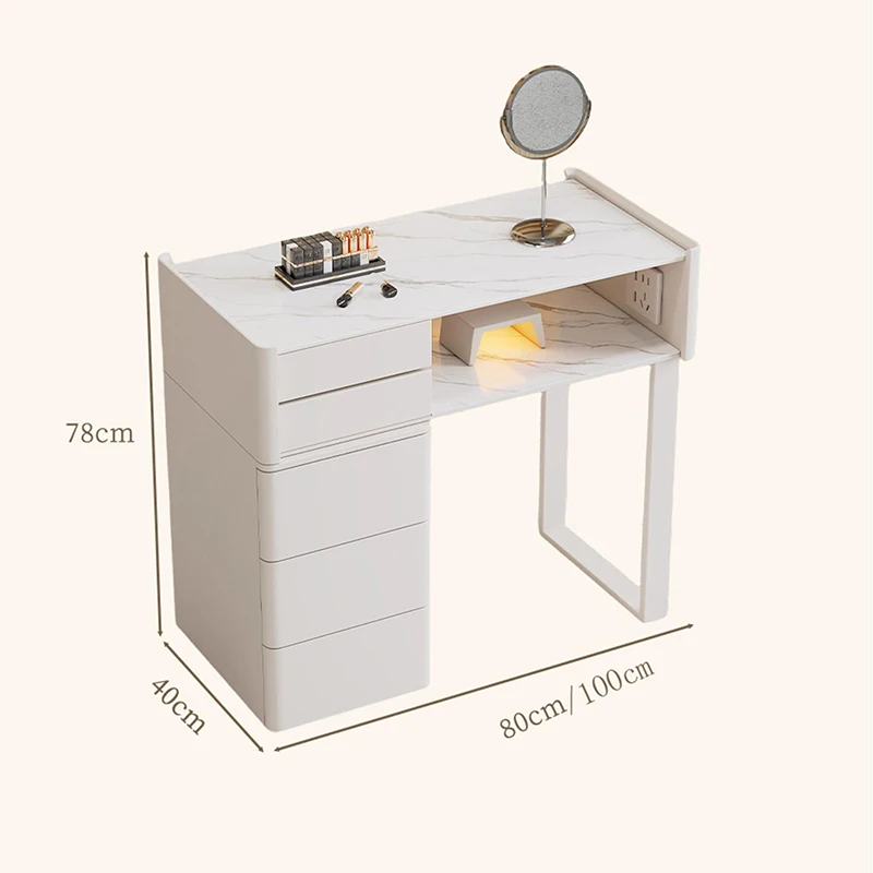 Luxury Unique Creative Nail Table Minimalist Premium Manicure Table Space Saving Mesa Para Manicura Profesional Salon Furniture