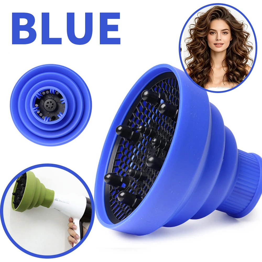 Collapsible Silicone Hair Dryer Diffuser for Curly Hair
