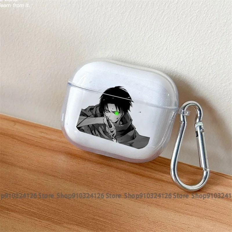 Japão anime ataque em titã caso para apple airpodspro fone de ouvido proteção à prova de choque air pods4 pro 1/2/3 caixa de fone de ouvido capa