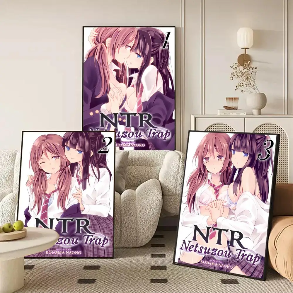 GL Anime N-NTR Netsuzou T-Trap Poster Pegatinas de pared modernas y elegantes para decoración del hogar Sala de estar Arte de pared del dormitorio