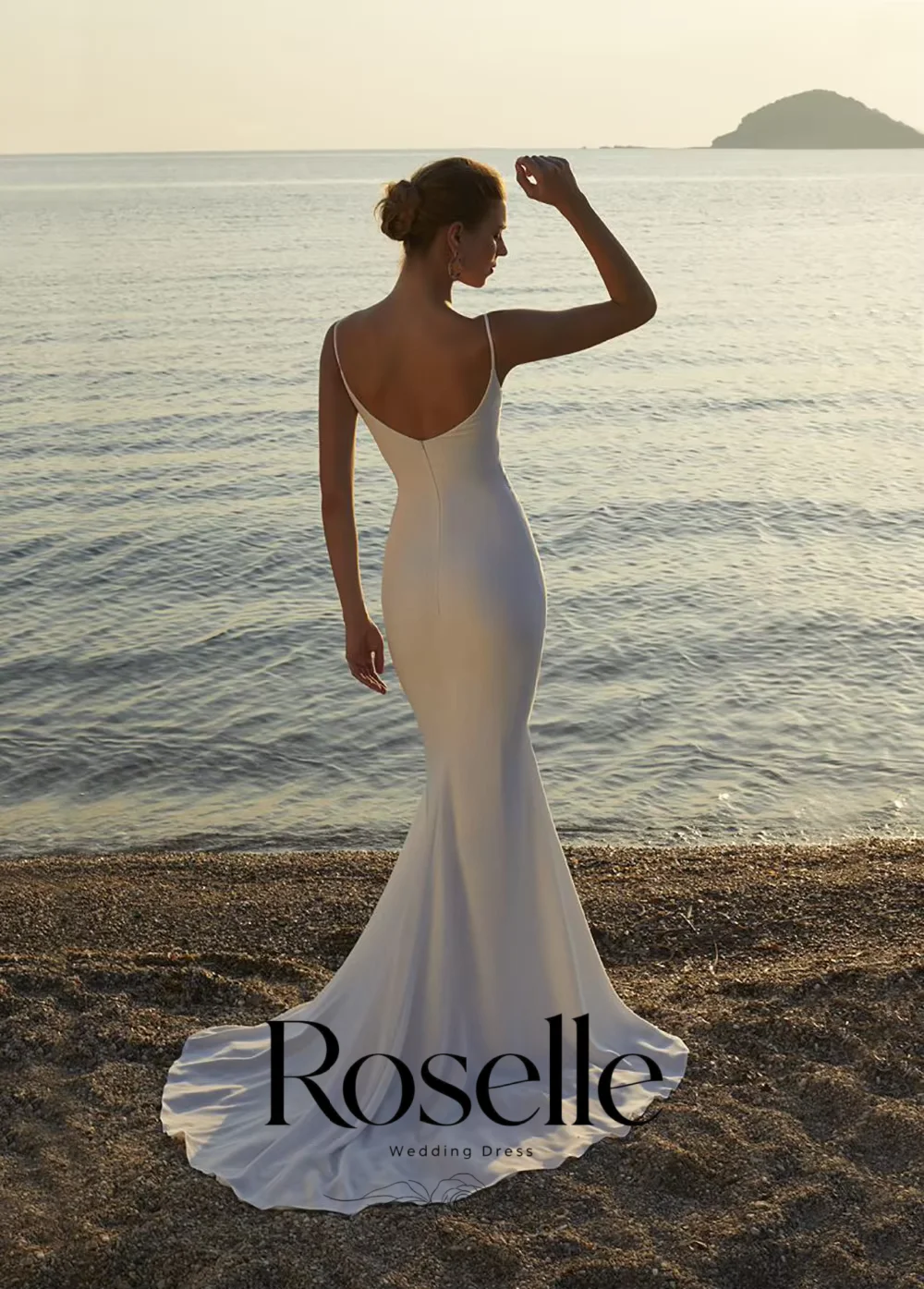 Customized Mermaid Wedding Dress 2026 Spaghetti Strap Beach Bridal Gown Lace V Neck Backless Pleated Wedding Dresses