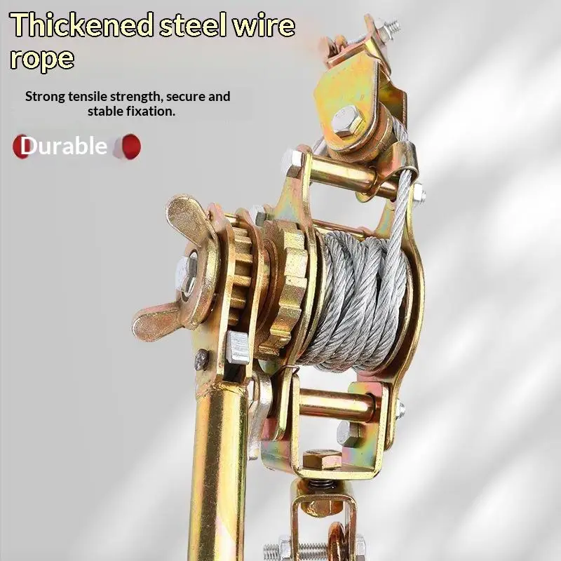 1-2T Tensioner High Carbon Steel Thickened Gear Rope Tensioner Multi Functional Manual Steel Wire Fastener For Car Cargo