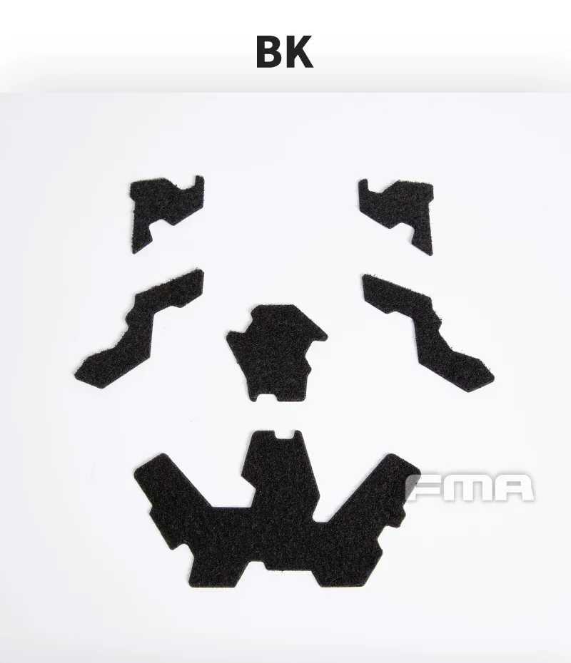 New FTHS Helmet Dedicated Velcro Patch Helmet Shaped Hook-and-Loop Panel for Survival Light Mount