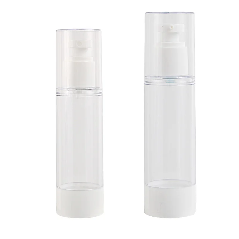 Transparent Empty  Bottles Vacuum Airless Plastic Lotion Cream Bottles Container Travel  Cosmetic Cream Container Pump