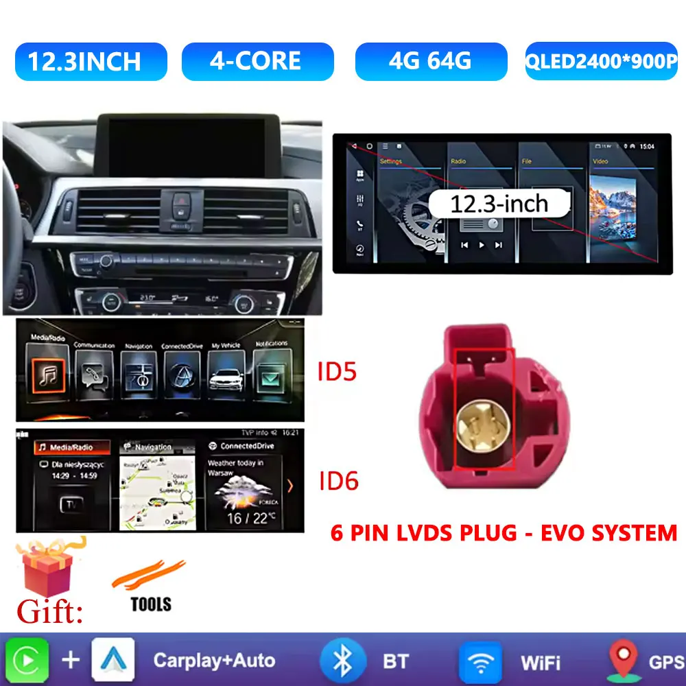 Android 16 Carplay BMW 3/4シリーズ F30 F31 F32 F33 F34 F36 2013