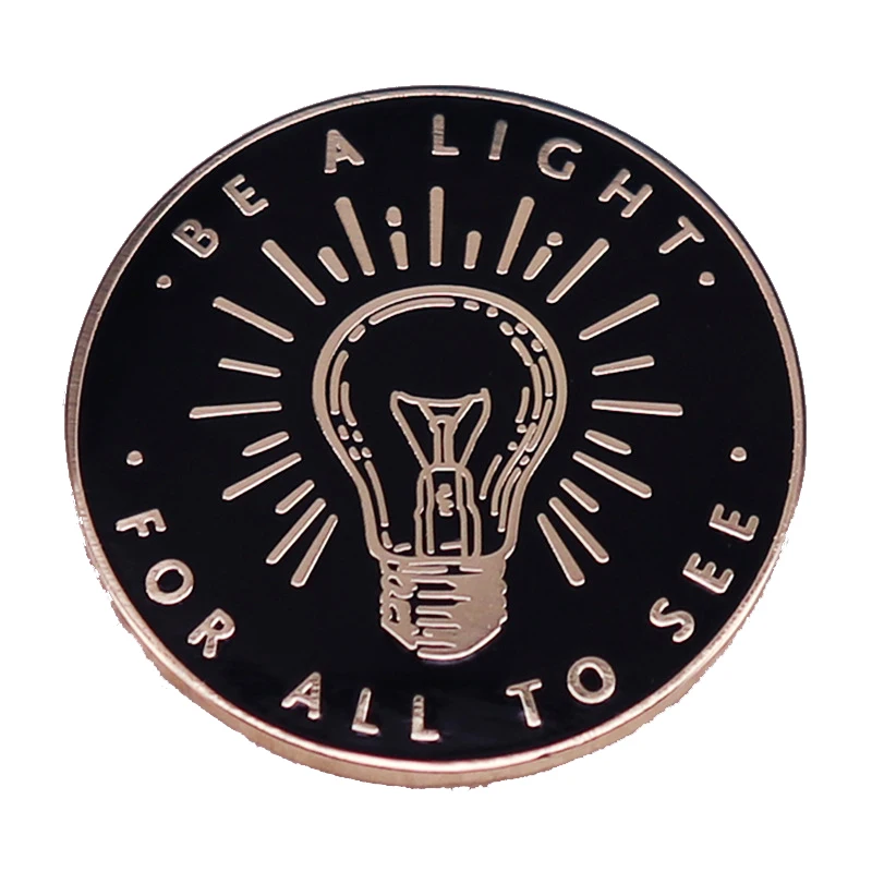 Become light brooch for all to see good Faith light bulb badge Enamel Pins Badge Clothing Jewelry Gifts for Friends Wholesale