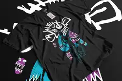 Jinx Arcane T-Shirt Gift Anime Cartoon Jinx Black T-Shirt 100 Cotton