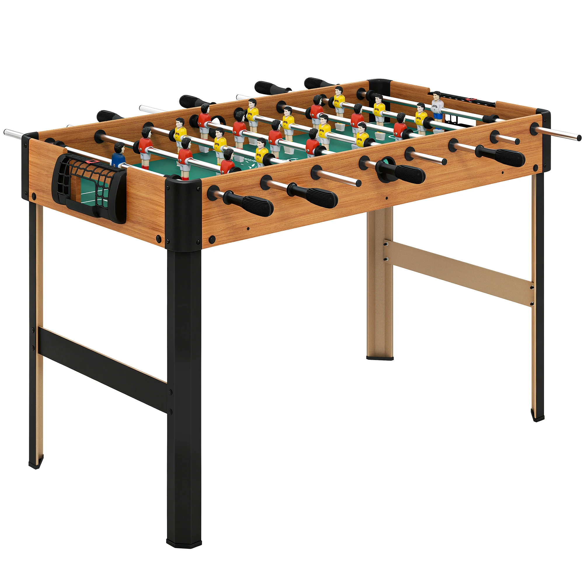 Image of Homcom Tischfußballtisch für Kinder ab 7 Jahren mit 2 Bällen, 8 Spielern, Griffen, 118x104x69 cm