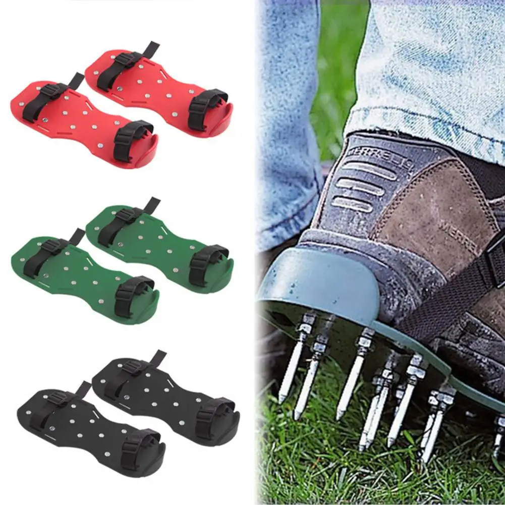 Good  Lawn Nail Sandals Durable Easy Assembly Manual Lawn Aerator Shoes Eco-friendly 3 Colors Grass Spike Sandals for Patio