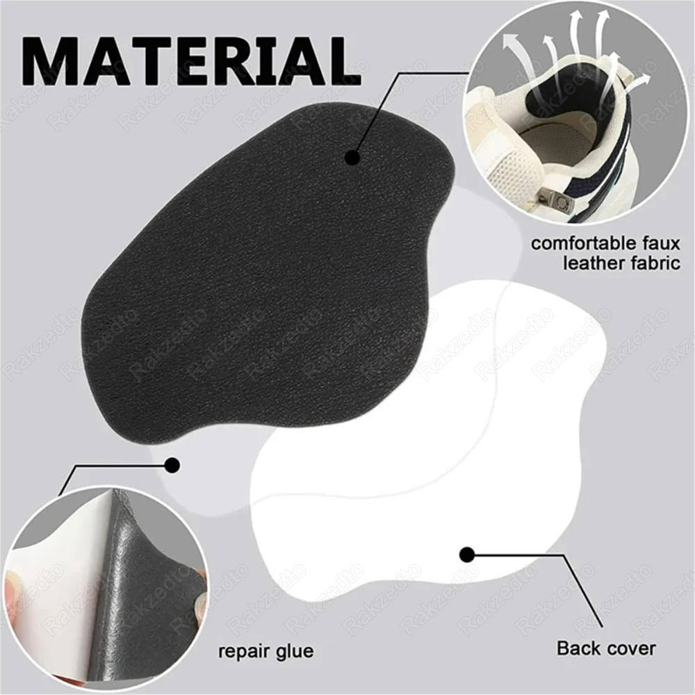 깨진 작업 부츠 수리 스티커 운동화 발뒤꿈치 보호대 자체 접착식 마모 방지 발 신발 패치용 4Pcs 발 뒤꿈치 수리 패치