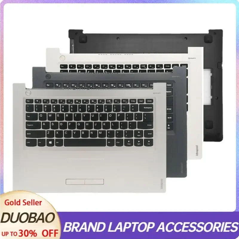 

New For Lenovo Xiaoxin 310-14ISK Ideapad 310-14IKB 510-14ISK Laptop Accessories Palmrest Keyboard Cover Bottom Case Black Silver