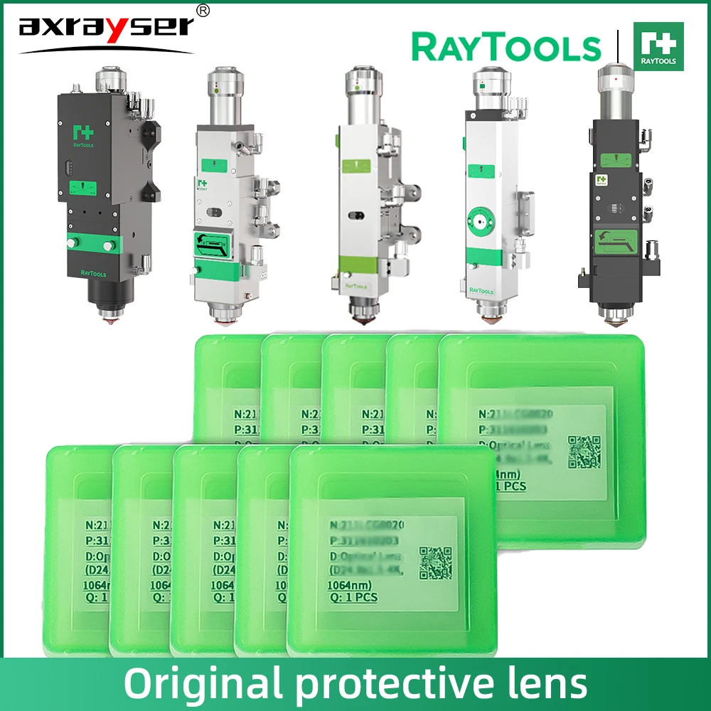 50PCS Original Raytools Protective Windows Laser Protective Lens 27.9x4.1 for Raytools Fiber Laser Head BT240S BM109 BM114S