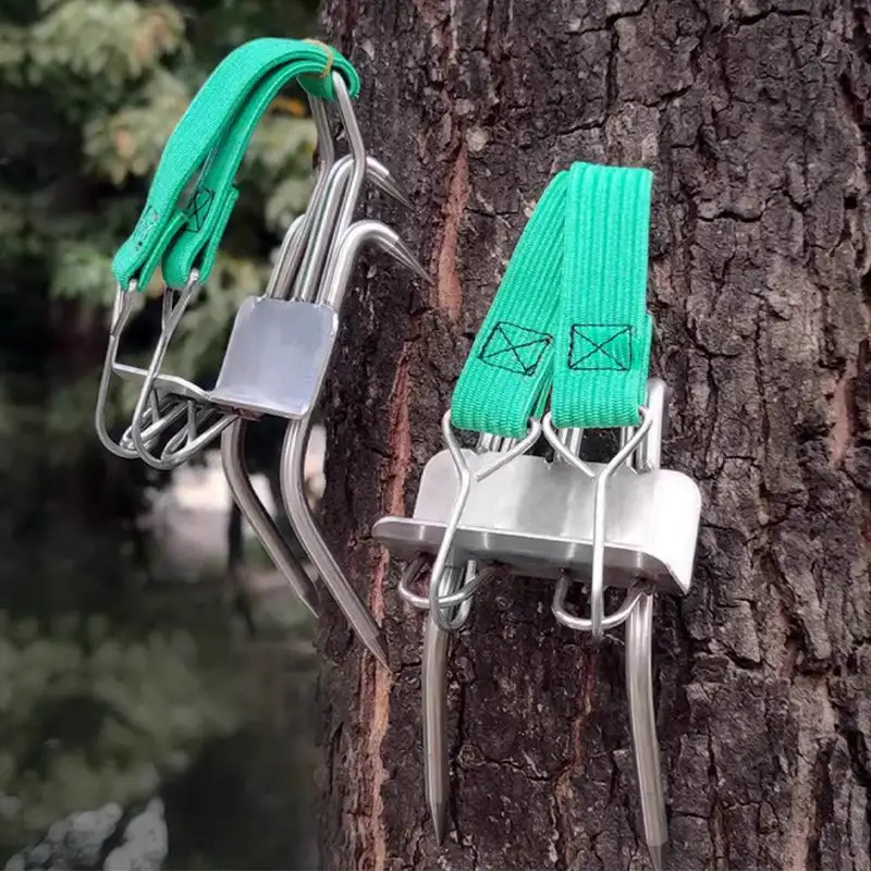 Outdoor Tree Climbing Tool Pole Climbing Spikes For Hunting Shoes Tree Steel Climbing Simple Picking Observation Fruit Use