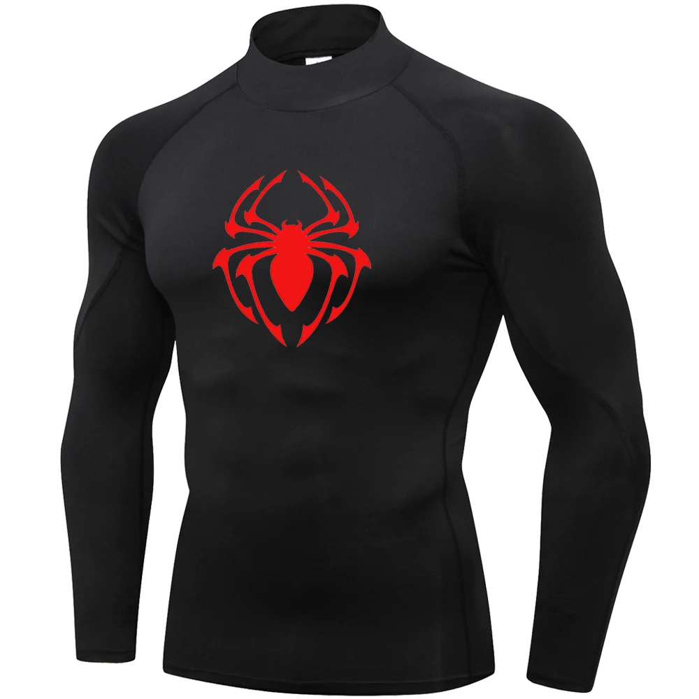 Men Sport T Shirt Fitness Running Shirt Quick Dry Long Sleeve Compression Tops Tee Workout Training Sport Gym Shirt Rashgard Men