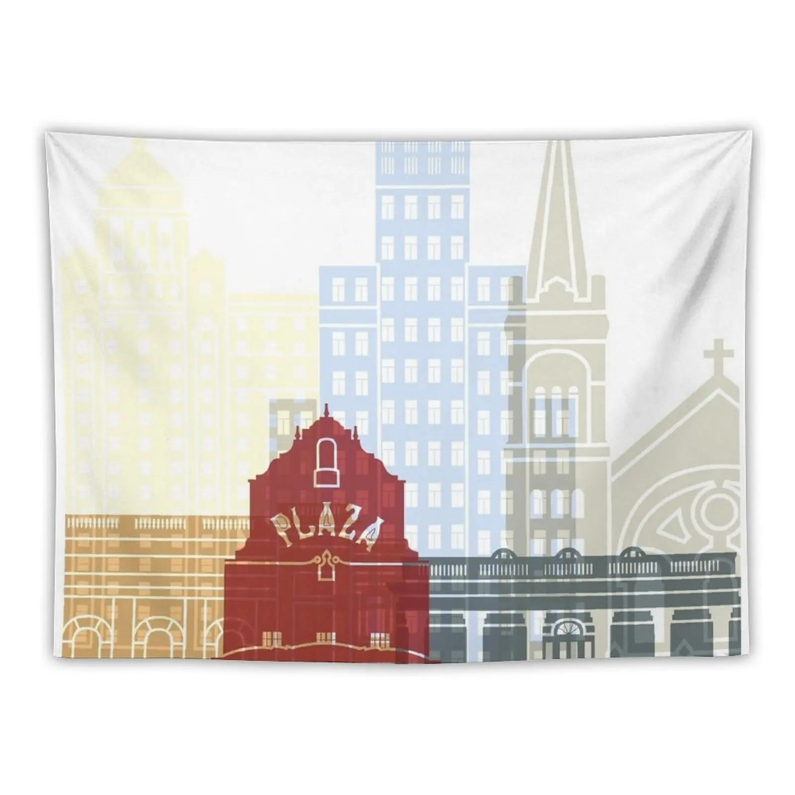 

El Paso skyline poster Tapestry Room Decoration Korean Style Decorations For Your Bedroom