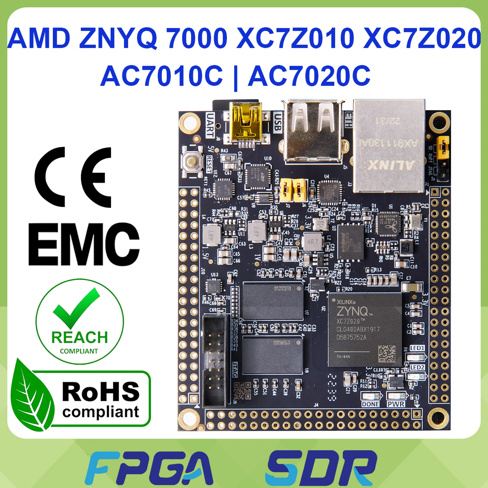 1PCS/LOT!  ALINX  AC7010C AC7020C AMD Xilinx XC7Z010 XC7Z020 FPGA Development Board AC7010 AC7020  New Original Stock
