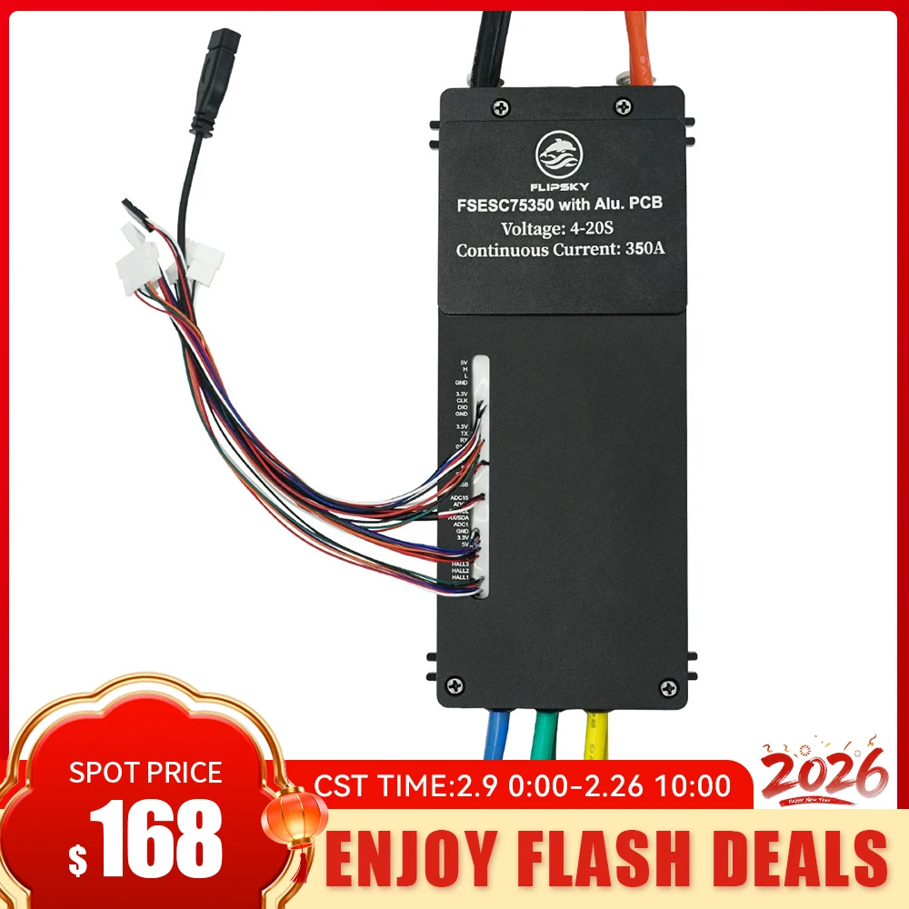 Flipsky FSESC 75350 84V High Current 350A ESC Base On Vesc With Aluminum Case Water Cooling Enclosure For E-Foil Fighting Robot