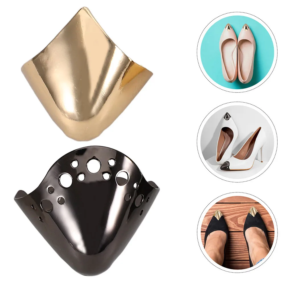 

4Pairs Metal Shoe Tip Covers Durable High Heel Protective Toe Caps Resistant Shoe Pointed Protectors