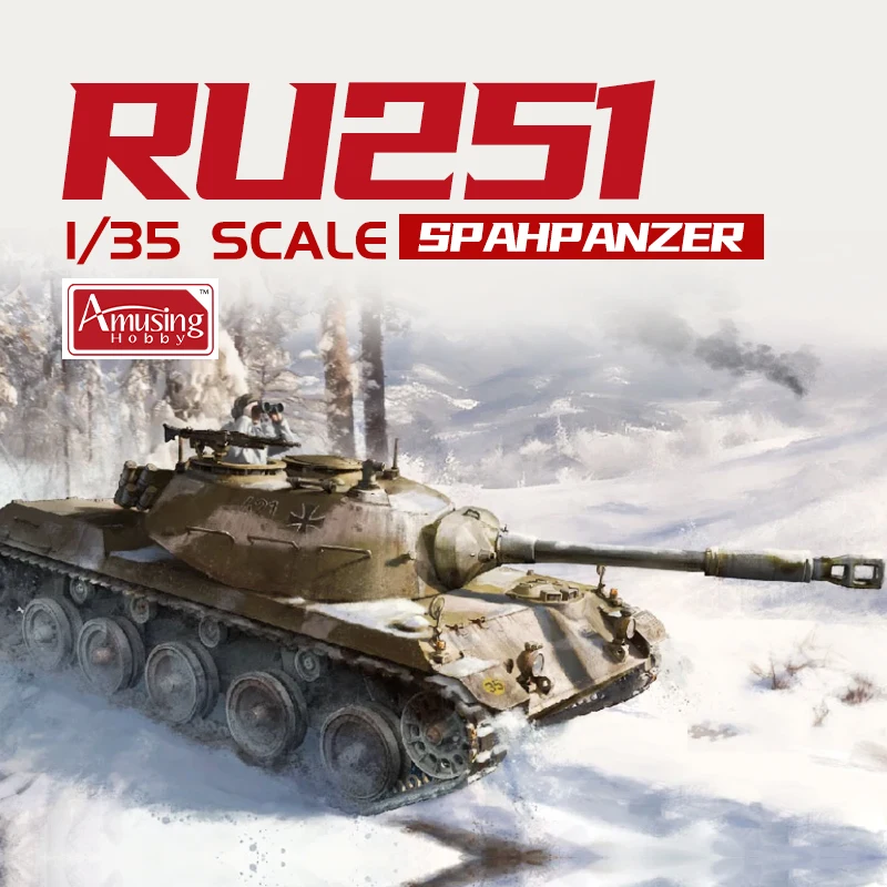 Amusing Hobby 35A055 RU251 1/35 Ru251 Spähpanzer Tank Scale Model Kit