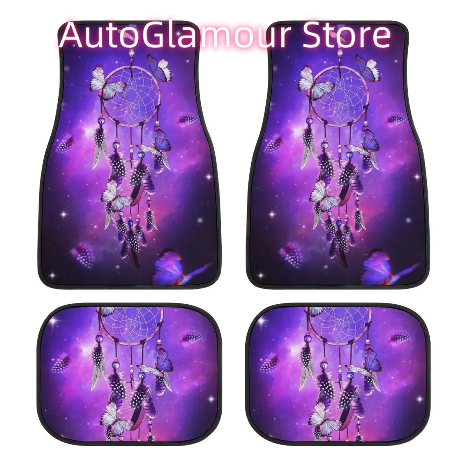 Dream catcher printing pattern car mats auto parts auto mats feathers car protection auto carpets non-slip cars mats