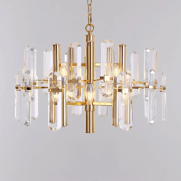 

Nordic minimalist crystal lighting, metal living room, dining room, creative personality, fashion, light luxury, postmodern