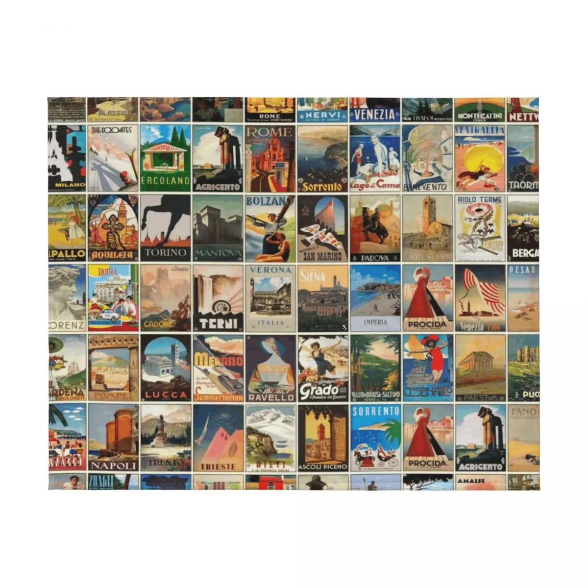 Италия, туристические плакаты, пледы, пляжный диван, фланелевые летние постельные принадлежности, одеяла