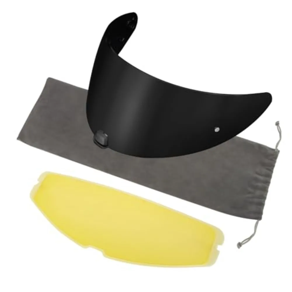 

Motorcycle Helmet Visor HJ-31 for i10 i70 Replacement Face Shield Anti-Fog Film + Deep Black Tinted Visor