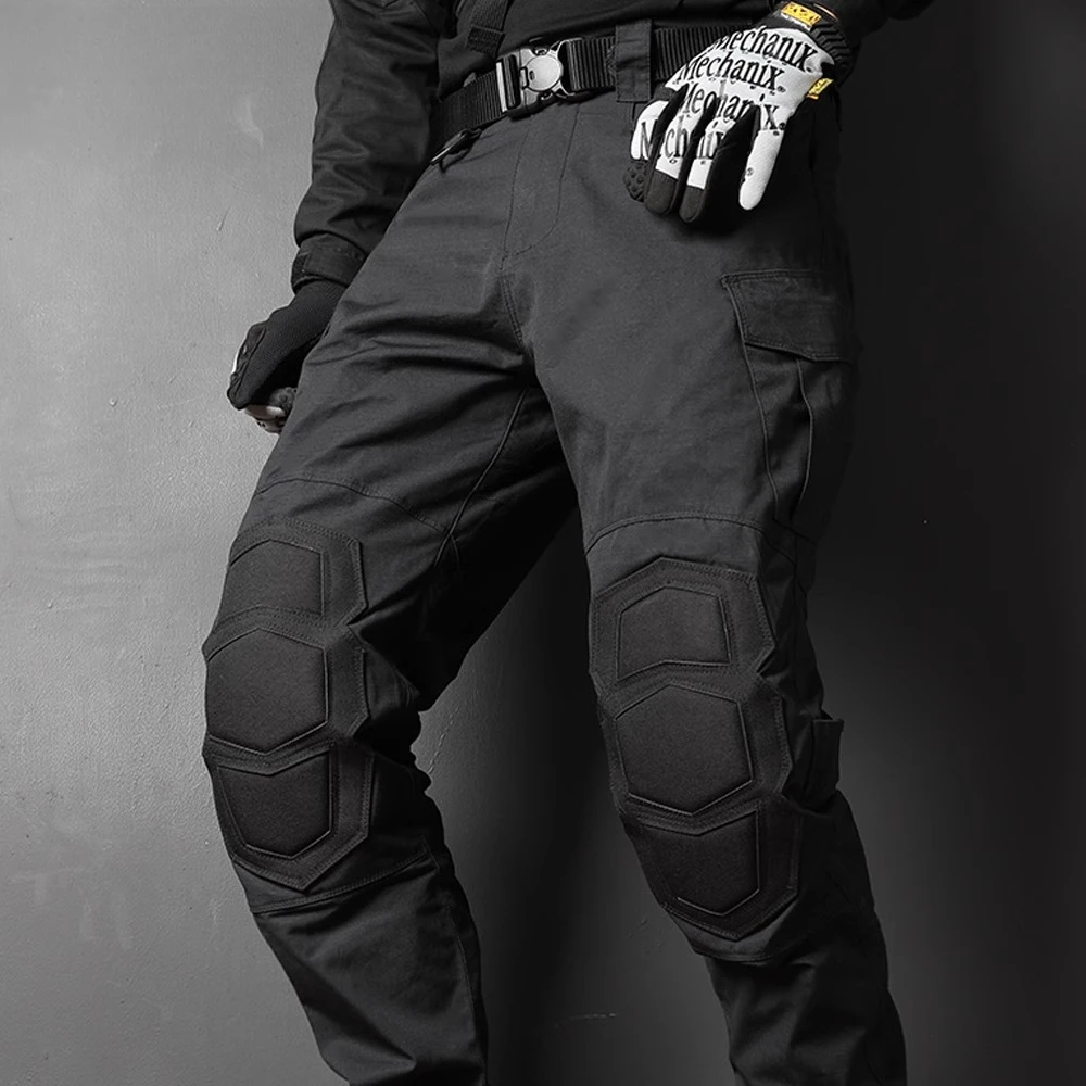 Ruins Camouflage Outdoor Thick Turtle-shell Knee Pads for Motorcycle and Scooter Riding Tactical Pants