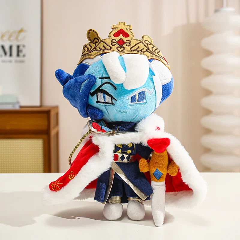 Cookie Run Kingdom Plush Doll Soft Shadow Milk Stuffed Game Figure With Crown Cape For Bedroom Desktop Decor Collectible Gift