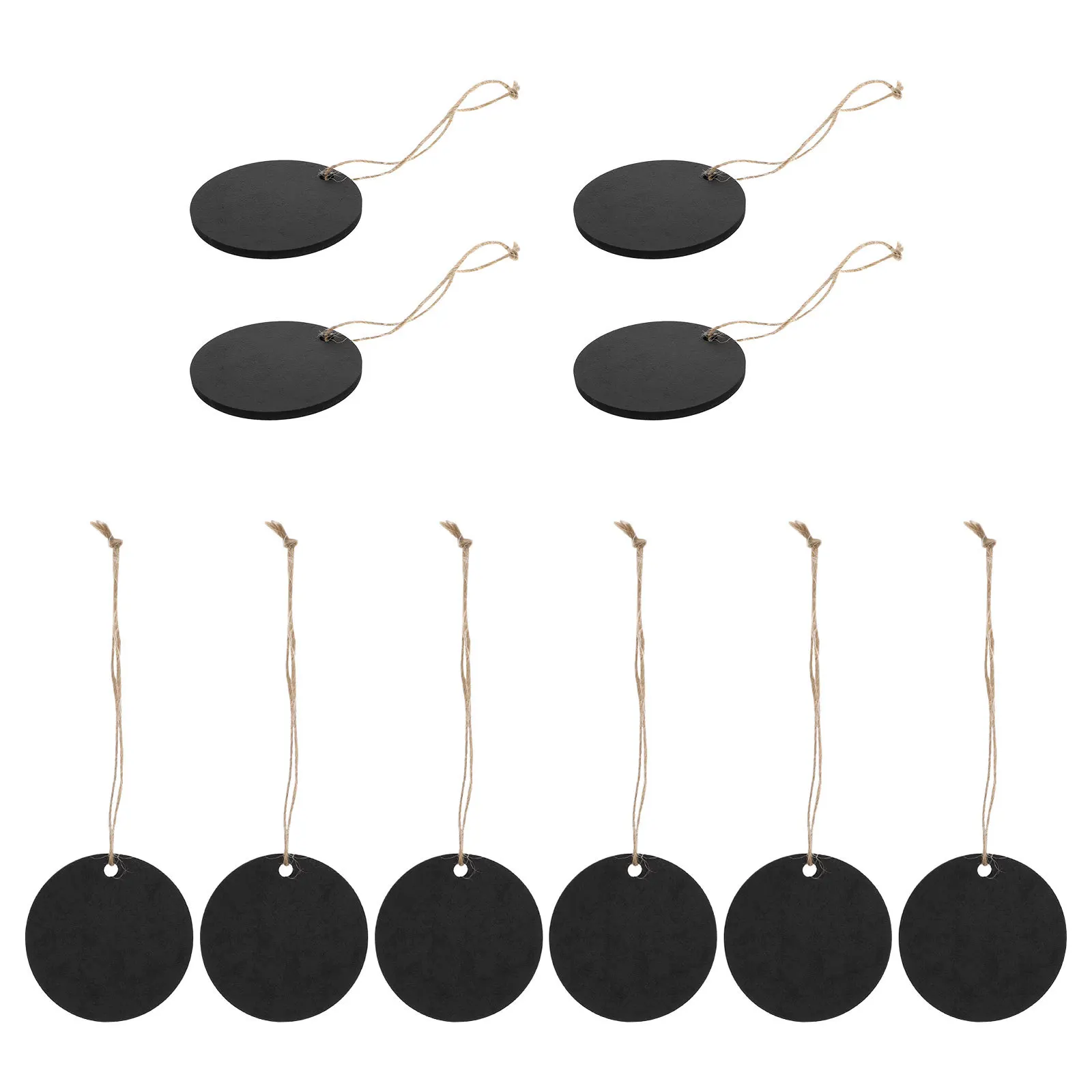 

10pcs Mini Wooden Blackboard Dual-Sided With Rope For Home Decoration Wedding Party Labels Diy Craft Kids Activities Oval Small