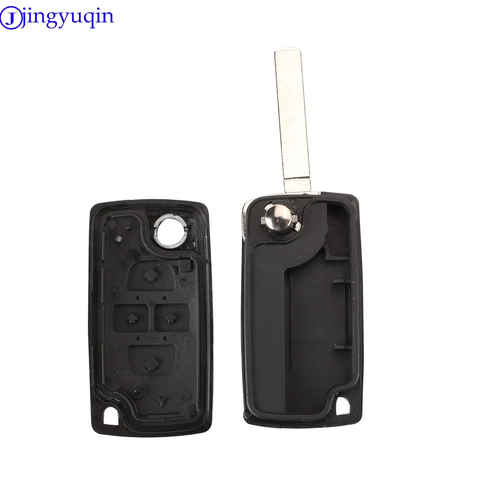 jingyuqin 4 Buttons Remote Flip Car Key Circuit Board Fob 433Mhz For Peugeot 1007 For Citroen C8 VA2/HU82 Blade CE0523