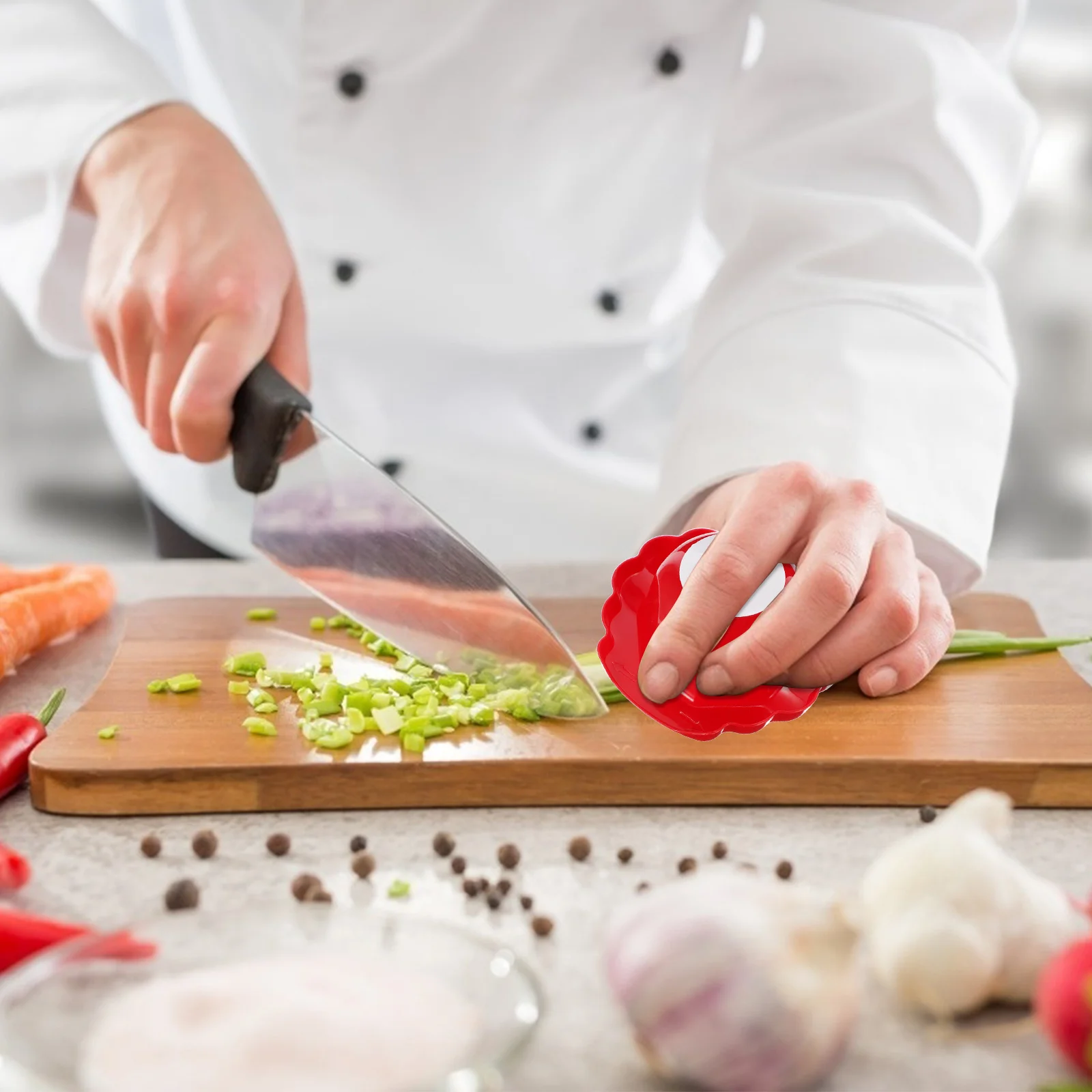 

2 шт., устойчивая к порезам защита для пальцев, безопасный держатель для нарезки еды, нескользящая ручка, кухонный инструмент для приготовления овощей, фруктов, защита для рук