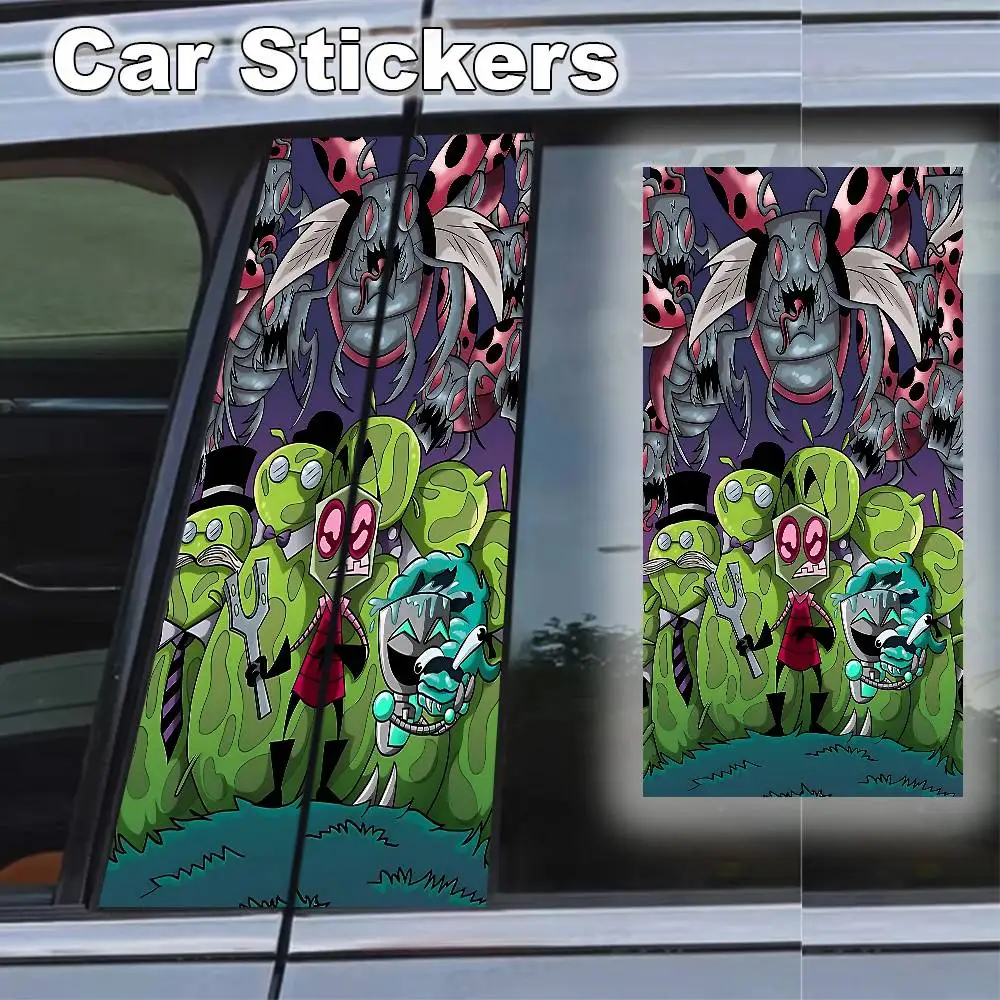 

I-Invader Zim забавные автомобильные наклейки B-стойка солнцезащитный крем центр автомобиля крышка колонны царапины