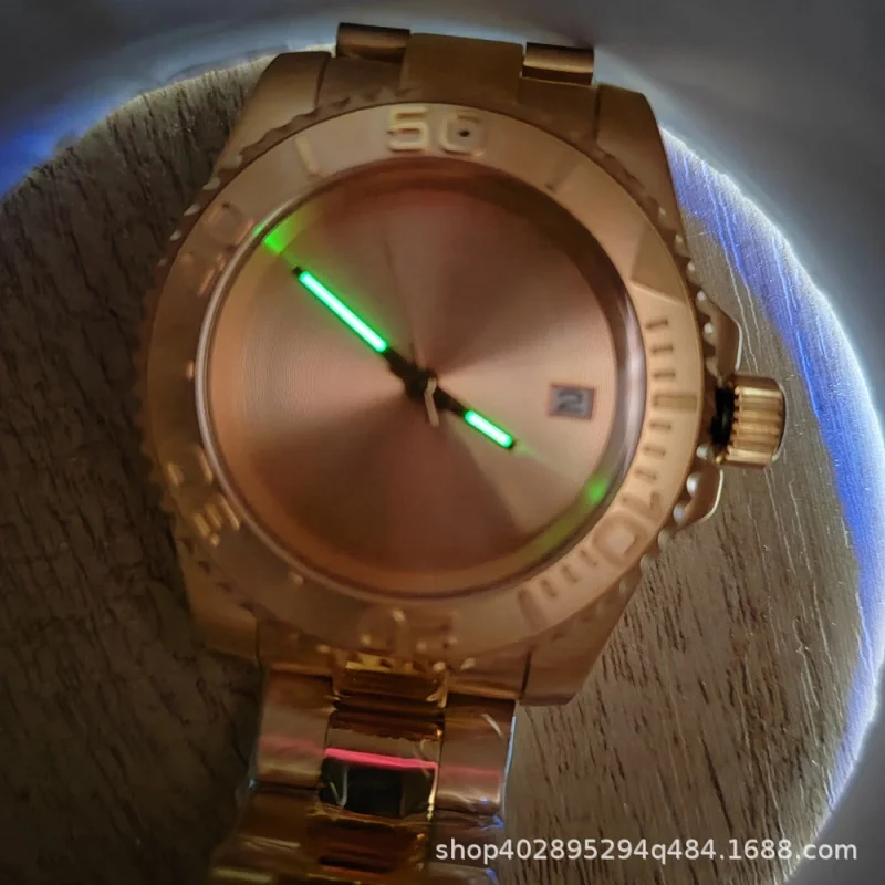 Luksusowy męski zegarek mechaniczny PVDElectroplated Rose Gold Steel Case 40mm Szafirowe szkło DopasowanieNH35Movement