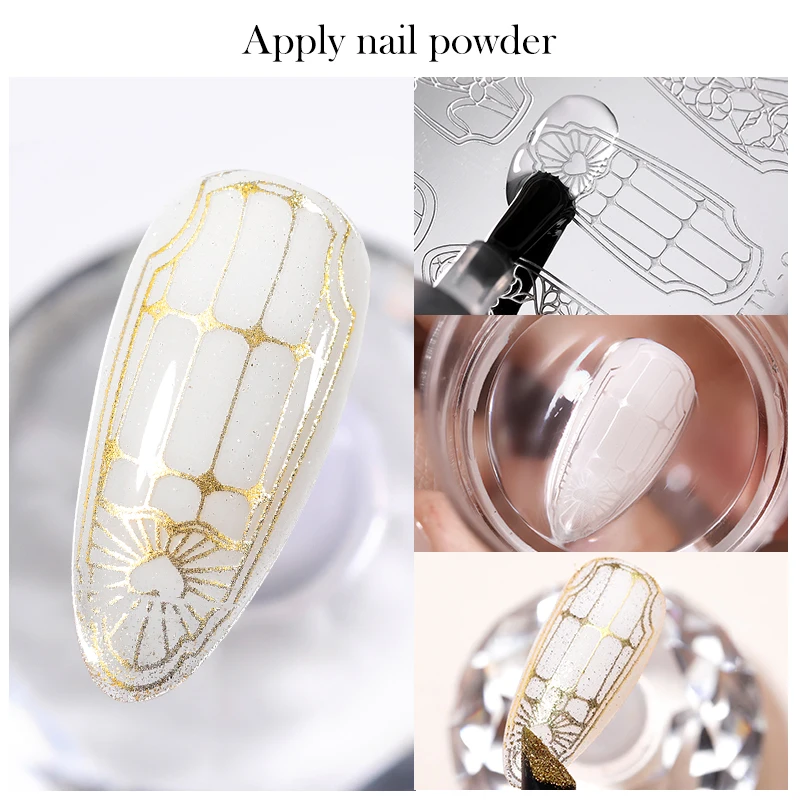 BORN PRETTY 10ml Stamping Mixing Oil Painting Gel Stamping Polish Powder Mixing And Apply Nail Powder Stamping Plate Tools image 5