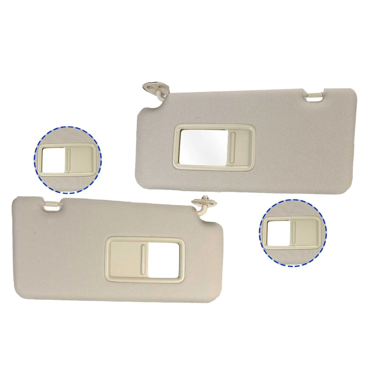 1 Pair Car Inner Sunvisor Shield Shade Board with Mirrors Mirror for Nissan Tiida 2005 2006 2007 2008 2009 2010