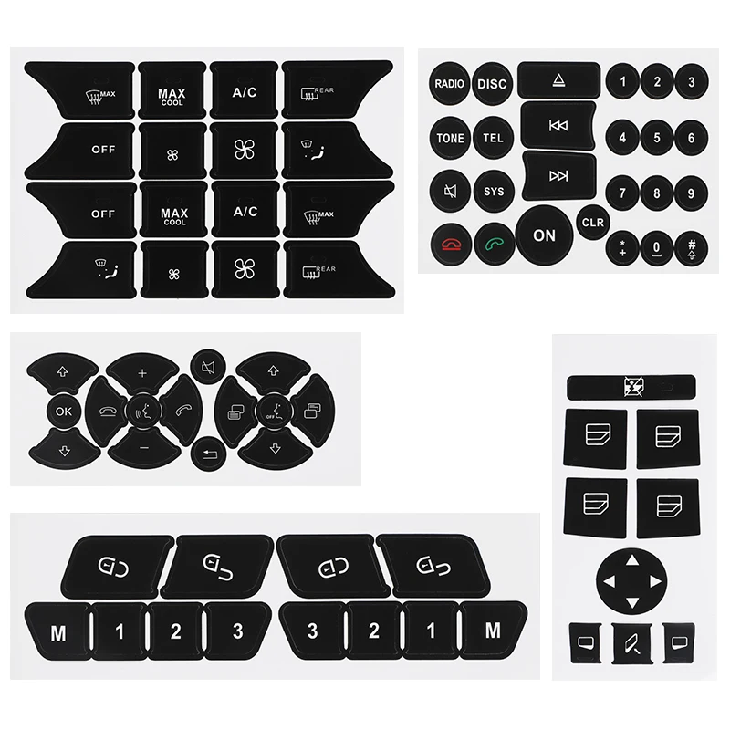 1 Set Car Button Repair Sticker For Mercedes For Benz GLK350 C Class CLS C218 SLK W172 W176 W204 W207 W212 W218 Auto Stickers images - 6