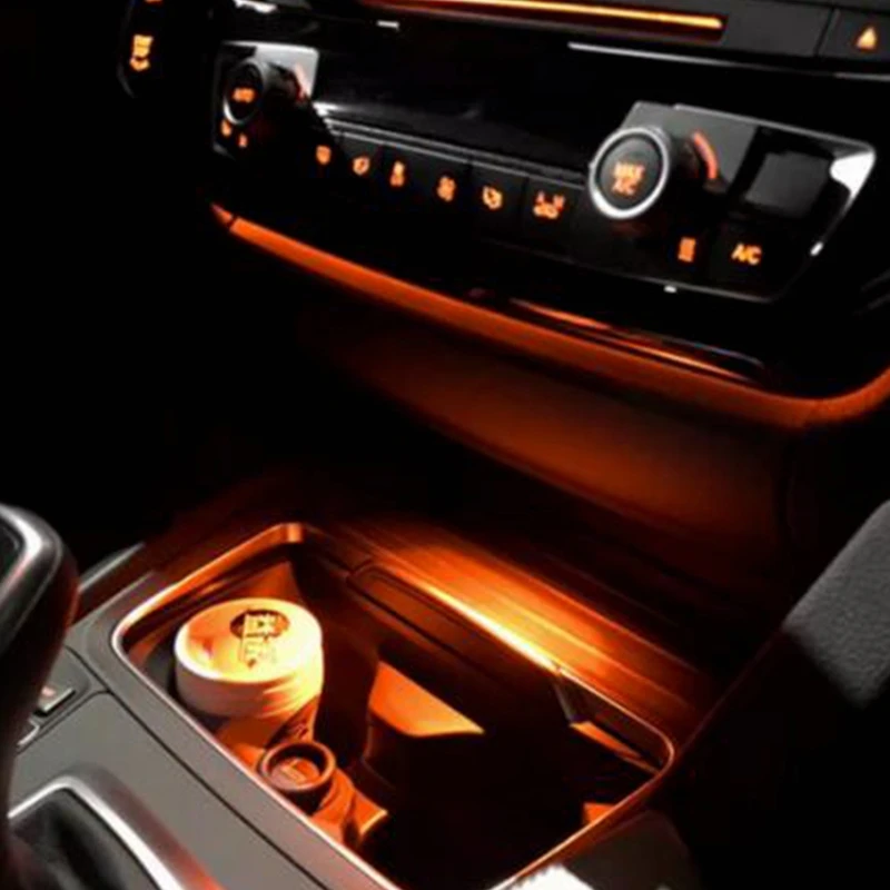 Car Interior Ashtray Light for BMW F30 F31 F32 F33 F34 F36 F80 3 4 Series Central Cup Holder Ashtray Ambient Light Upgrade Lamp