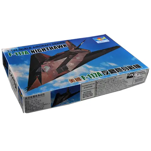 Trumpeter 01330 Escala 1/144 Avião de Ataque Stealth F-117A dos EUA, Modelo de Montagem em Plástico para Presente Artesanal
