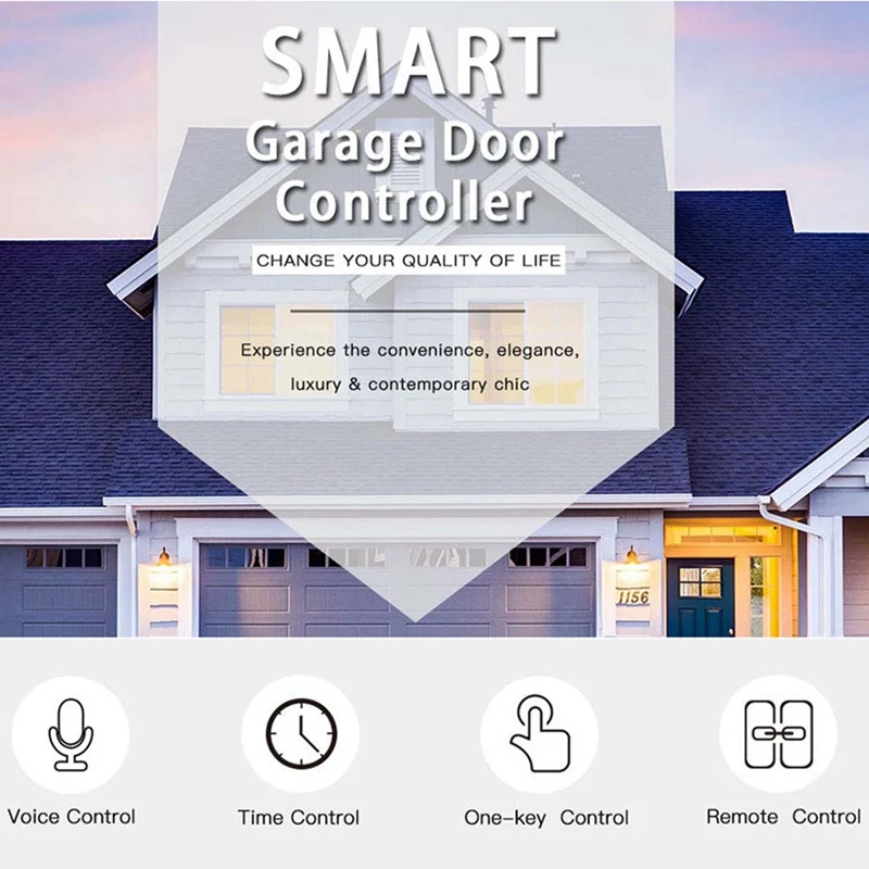 Promozione! Tuya WIFI 2.4G Controller intelligente per apertura porta garage Apri e chiudi tramite APP telefonica compatibile con Alexa e Google Home