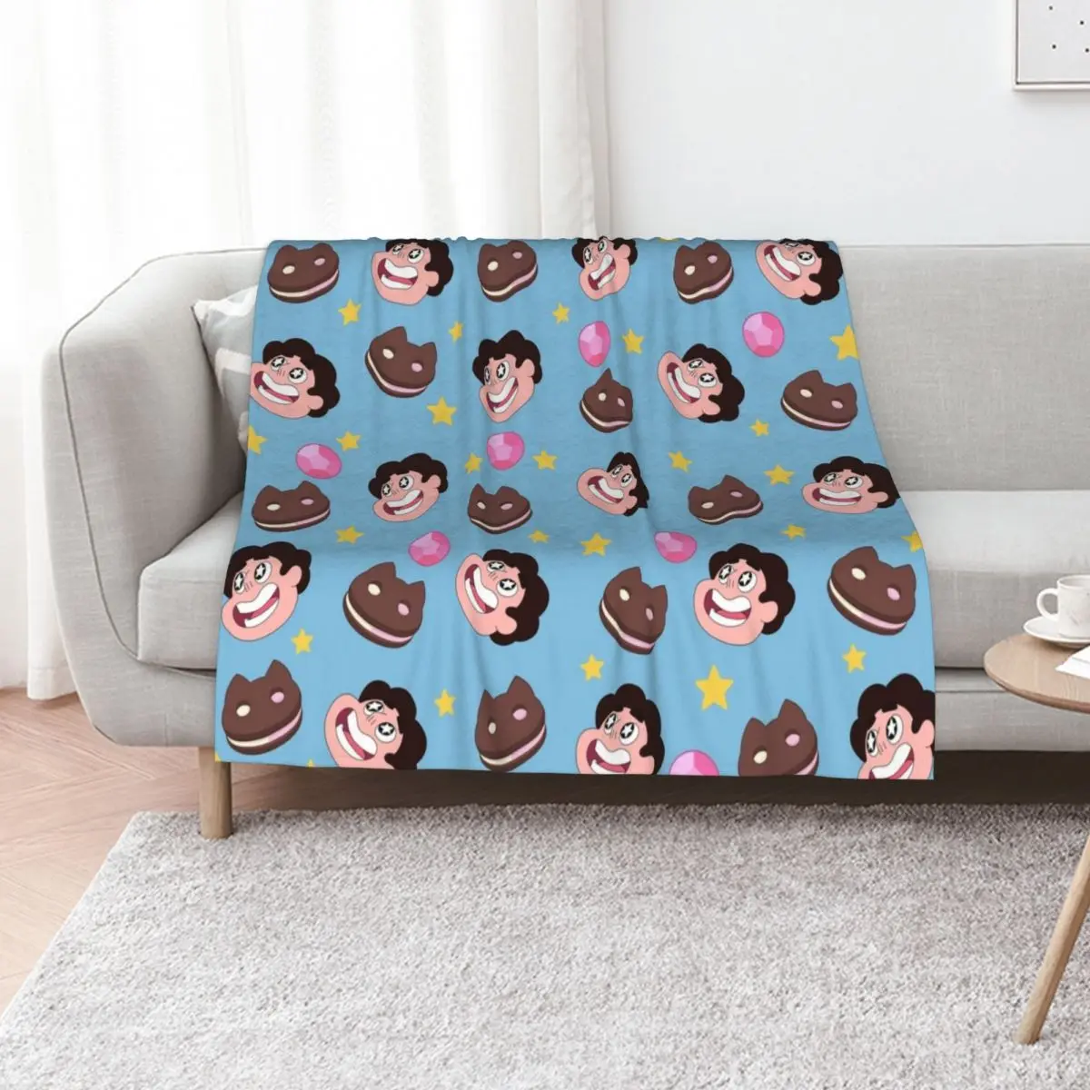 Steven Universe pattern Throw Blanket Stylish Decor Blanket Gift for Friends Roommate