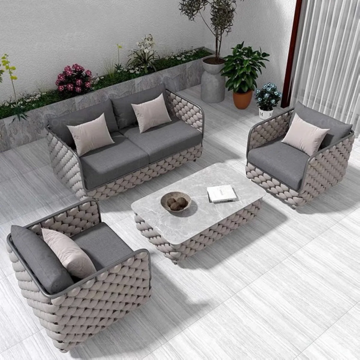

Customizable Nordic Leisure Outdoor Sofa