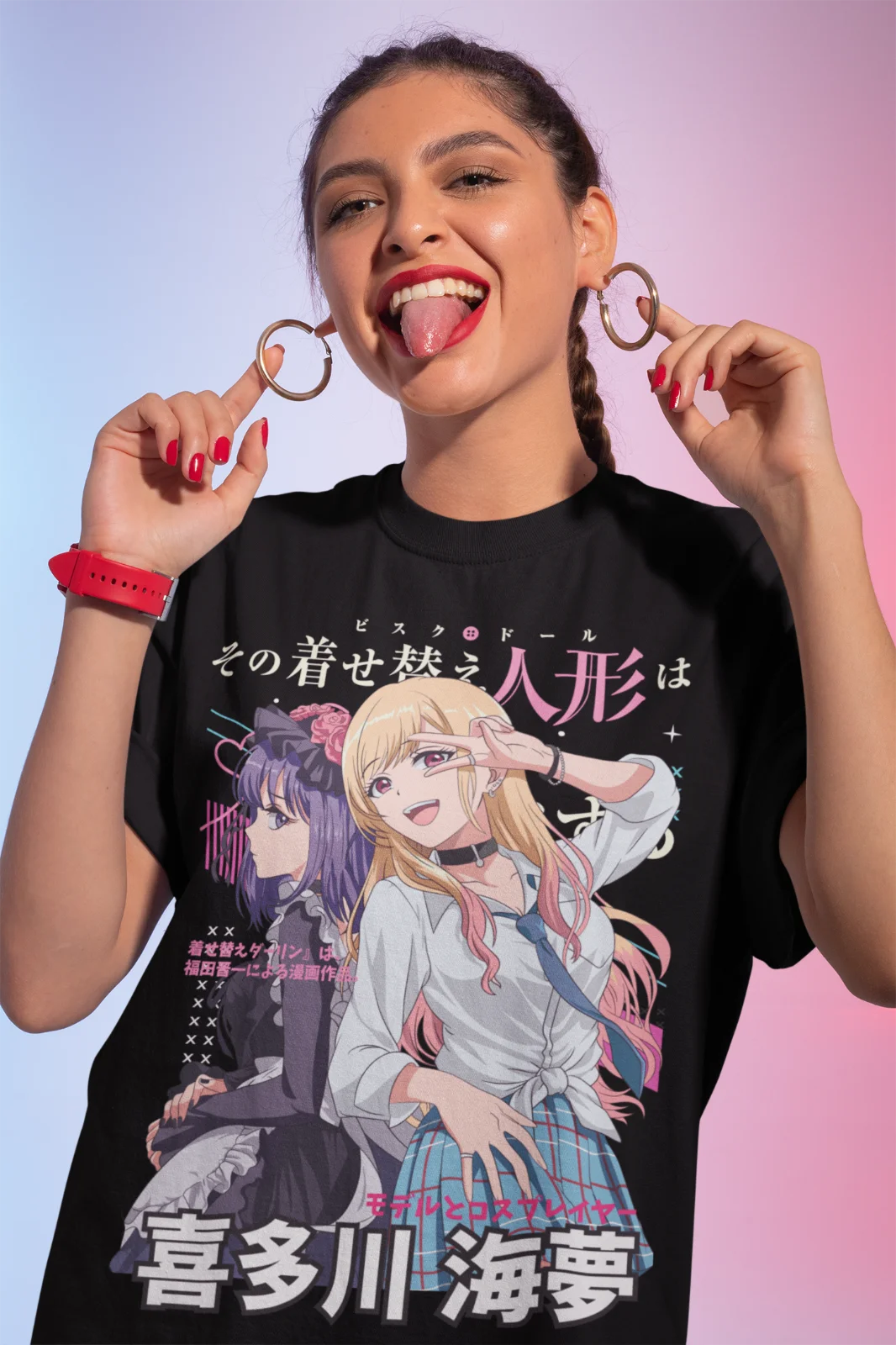 マリンキタガガワTシャツ、私のドレスアップダーリンアニメ愛好家のギフト、すべてのサイズ